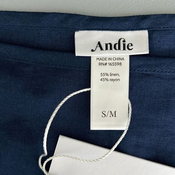NWT Andie Swim The Tavirs Wrap Maxi Skirt in Midnight Blue Size S/M - Picture 5 of 7